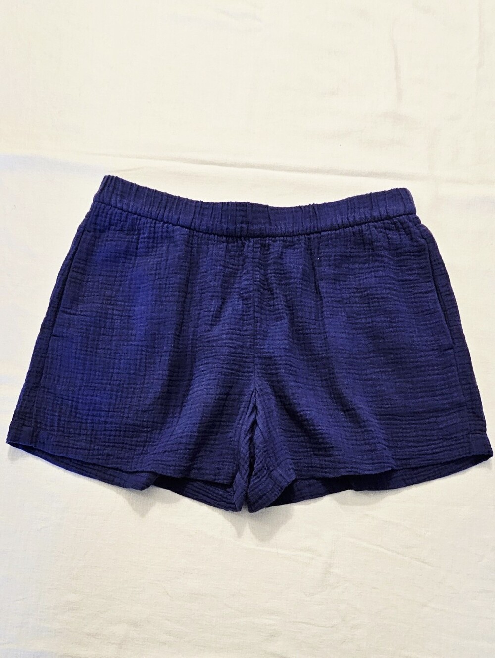Banana Republic Women's Navy Blue Casual Elastic-Waist Shorts, 4 Inches Long